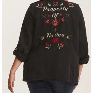 Torrid property of  no one roses black utility Jacket/coat 2